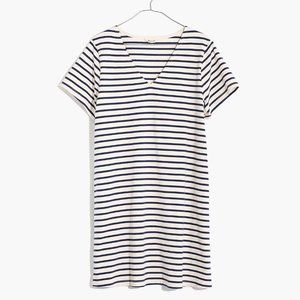 Madewell Navy Stripe T-Shirt Dress